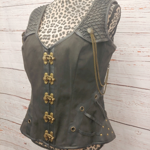 Black corset size 38-43 inch waist full coverage - Picture 6 of 7